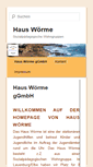 Mobile Screenshot of haus-woerme.de